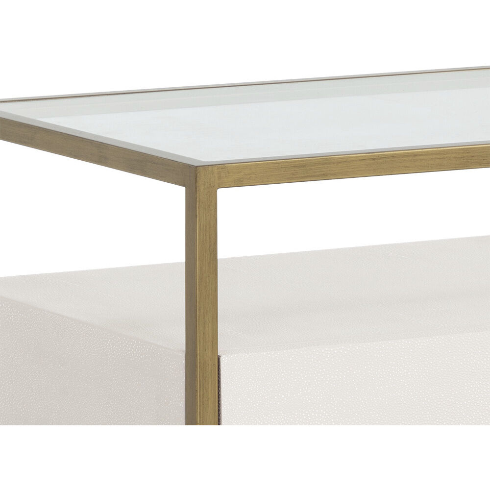 Venice 25.25 X 22.5 inch Oyster Shagreen Night Stand